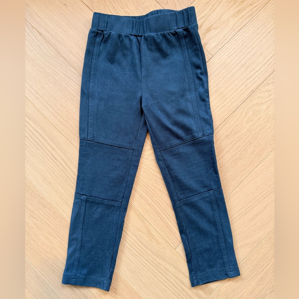 Deux par Deux Dark Blue Kids suede-like pants